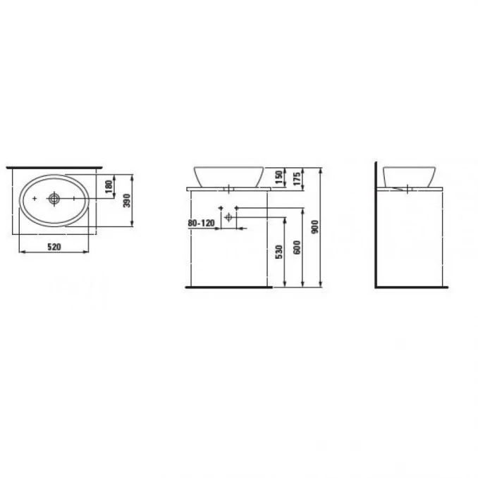 Lavabo Laufen PRO B 52X39 zdelasti new