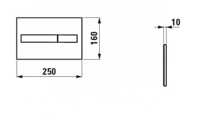 Taster Laufen LIS AW1 mat crni